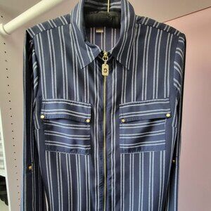 Michael Kors Navy/White Dress Shirt.  Size M
